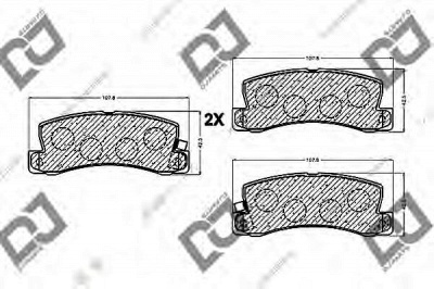 DJ PARTS bp1113 -  Комплект тормозных колодок, дисковый тормоз